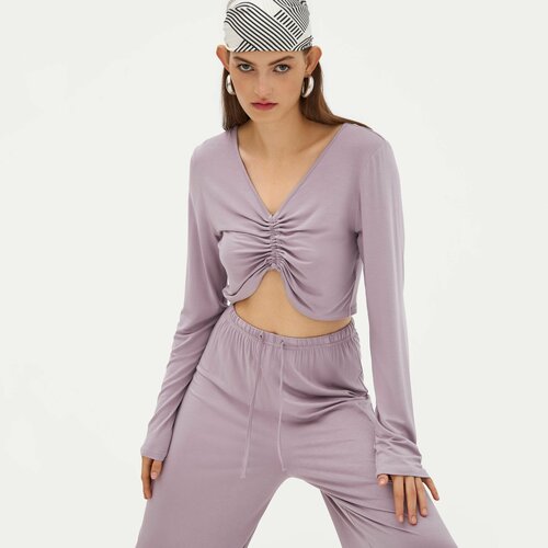 фото Кроп-топ kuchenland, размер размер: s., лиловый