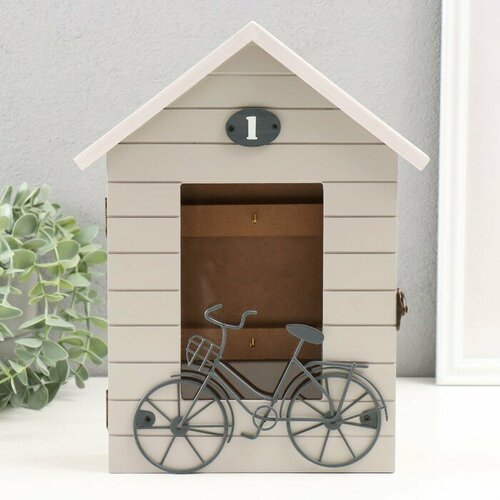Ключница дерево 6 крючков Велосипед у дома 22х55х285 см 1544₽