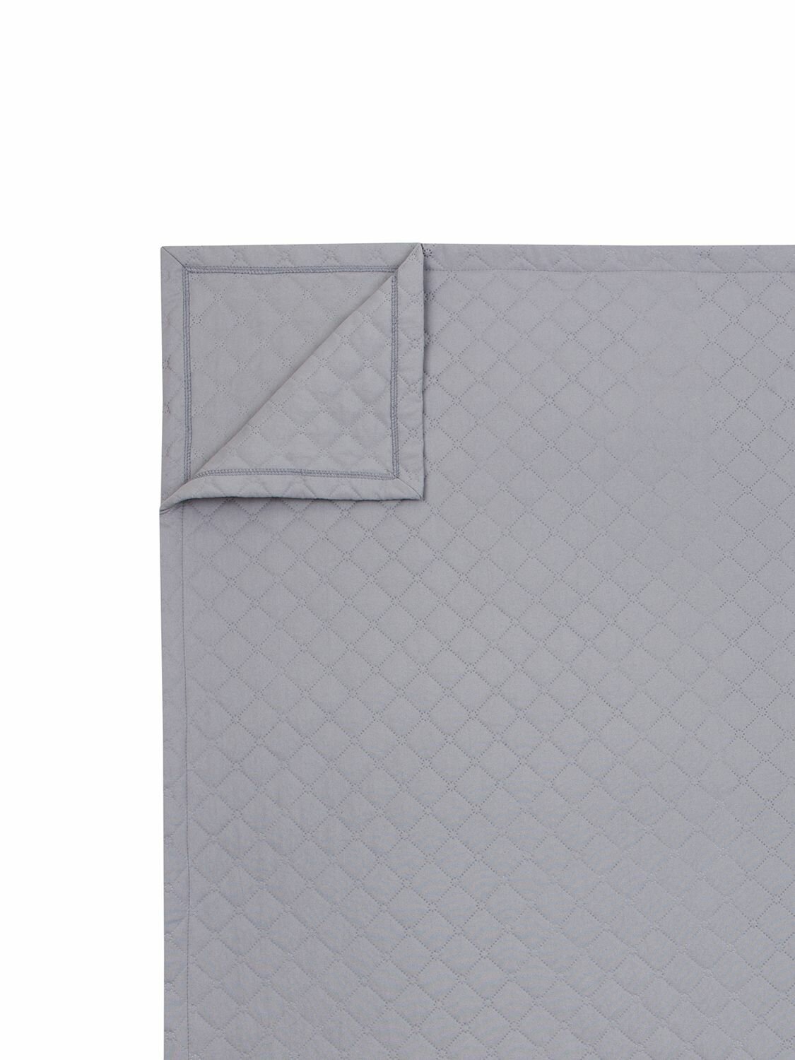 Покрывало на кровать, на диван 120х200 см стеганое HILLSON, светло-серое — фото 1