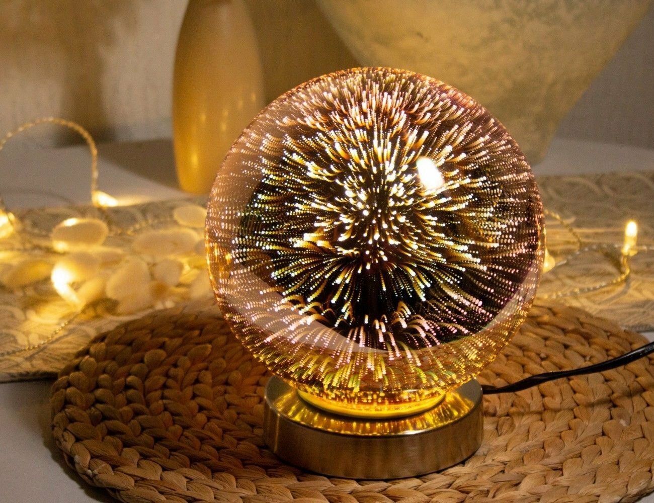 фото Декоративный светильник-шар магическая сфера, стекло, 20 см, IP20, Kaemingk 897289