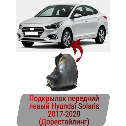 Подкрылок передний левый Hyundai Solaris 2017-2020. Товар уцененный