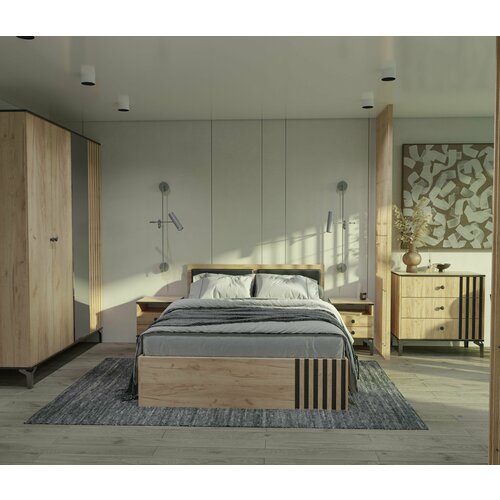 Комплект мебели для спальни Бриона Композиция 1 Дуб золотойВенге 56770₽