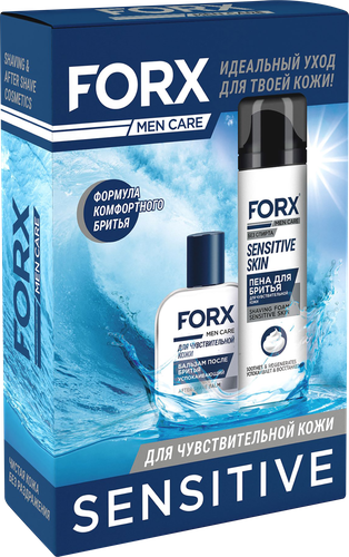 Подарочный набор Forx Men Care SENS SKIN Пена для бритья + Лосьон после бритья