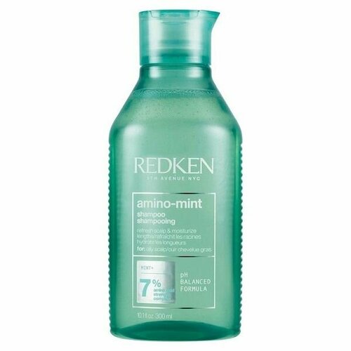 Redken Amino Mint - Шампунь для контроля жирности кожи головы с экстрактом мяты 300 мл angel provence шампунь для контроля жирности кожи головы с экстрактом вербены 800 мл