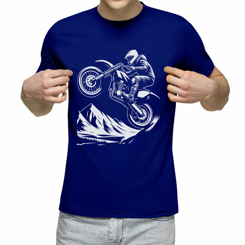 фото Футболка us basic, размер 2xl, синий