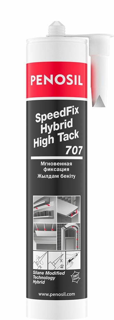 фото Клей монтажный гибридный сверхпрочный PENOSIL SpeedFix Hybrid High Tack 707, 280ml