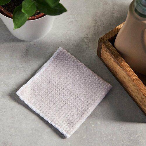 Салфетка из микрофибры универсальная вафельная махровая 30х30см 300гкв м 295₽