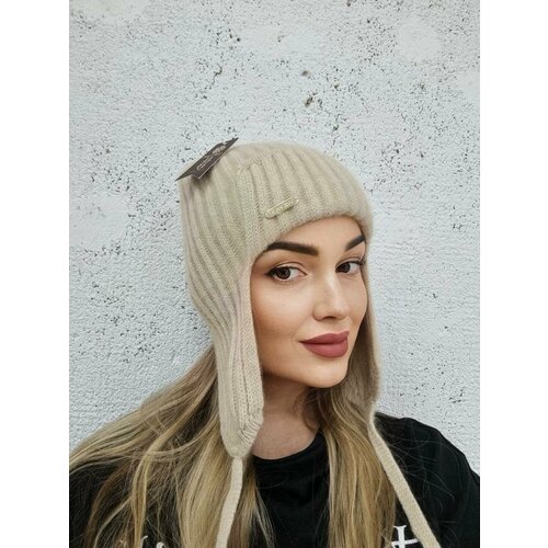 фото Шапка ушанка gobi's sun, размер f, бежевый