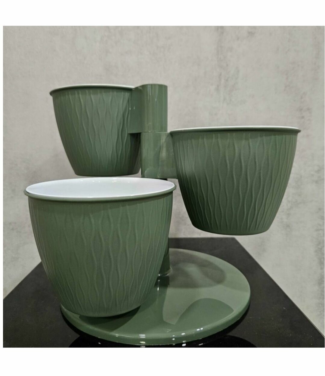 фото Горшок каскад для пересадки растений "пирамида", 0,8 л, красивый горшок для пересадки растений.