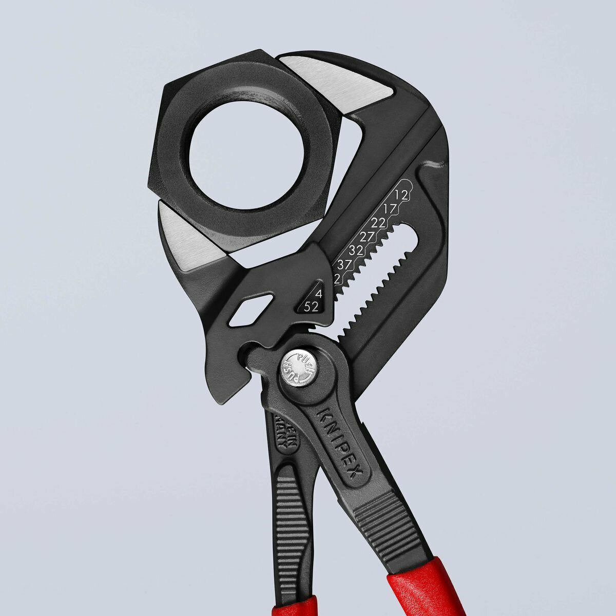 Клещи переставные-гаечный ключ Knipex, KN-8601250, красный, 250 мм