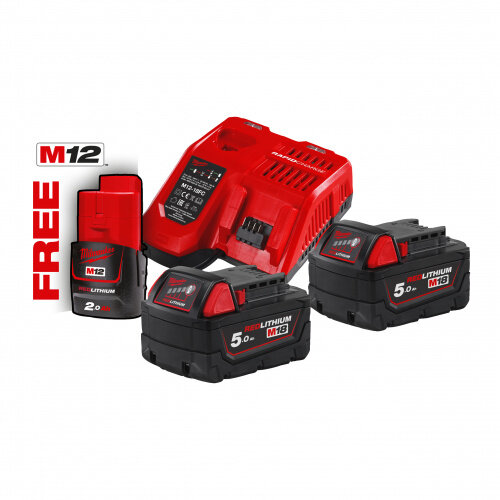 Milwaukee 4933459217 Комплект аккумулятор и зарядное устройство Milwaukee M18 NRG-502 - фото №4