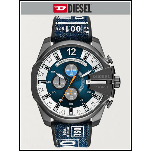 Наручные часы DIESEL Mega Chief, синий наручные часы diesel mega chief dz4423 синий черный