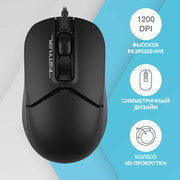 Мышь A4Tech Fstyler FM12 черный оптическая (1200dpi) USB (3but)