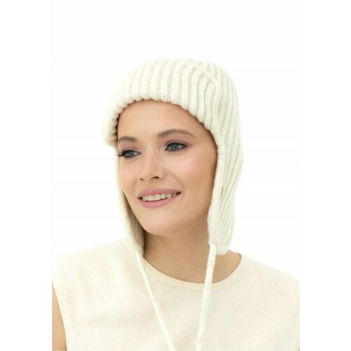 фото Шапка ушанка ulzii cashmere, размер f, белый