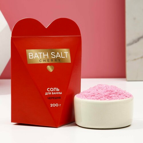 Cоль для ванны «Bath Salt», 200 г, аромат черешня, чистое счастье йогурт село зеленое черешня 3 5% бзмж 120 г