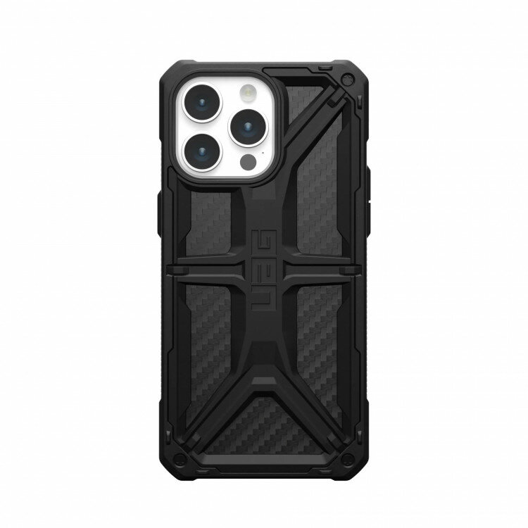 Чехол Uag Monarch для iPhone 15 Pro MAX 6.7", цвет карбон (Carbon Fiber)