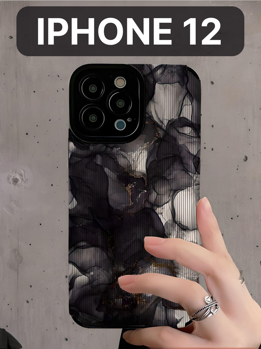 Защитный чехол на айфон 12 силиконовый противоударный бампер для Apple iphone 12 с защитой камеры, чехол на iphone 12, черный/белый
