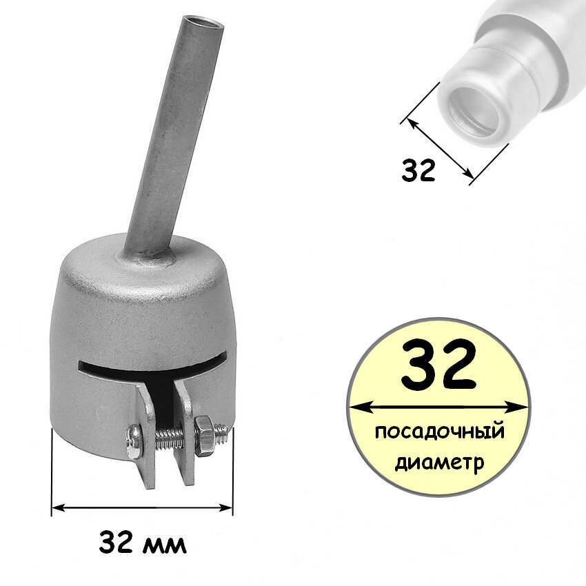 Насадка стандартная для строительного фена 32 мм.