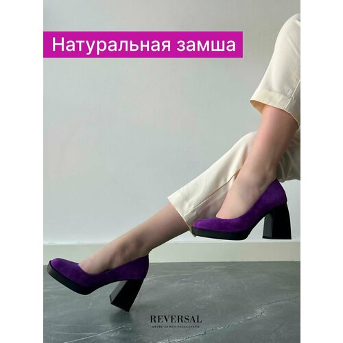 фото Туфли мэри джейн reversal, размер 36, фиолетовый, черный