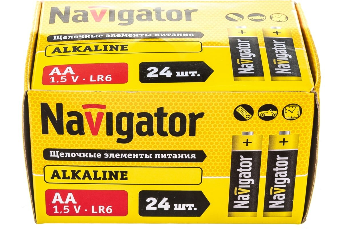 батарейка NAVIGATOR АА алкалиновая 1,5В 24шт - фото №7
