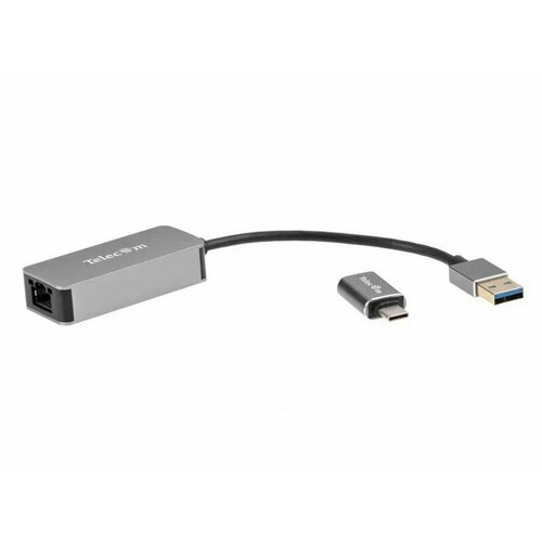 Кабель-переходник USB 3.0-- RJ-45 2.5G Ethernet, and TypeC адаптер 0.15м Telecom сетевая карта ugreen ug 20256 usb 3 0 lan rj 45 giga ethernet