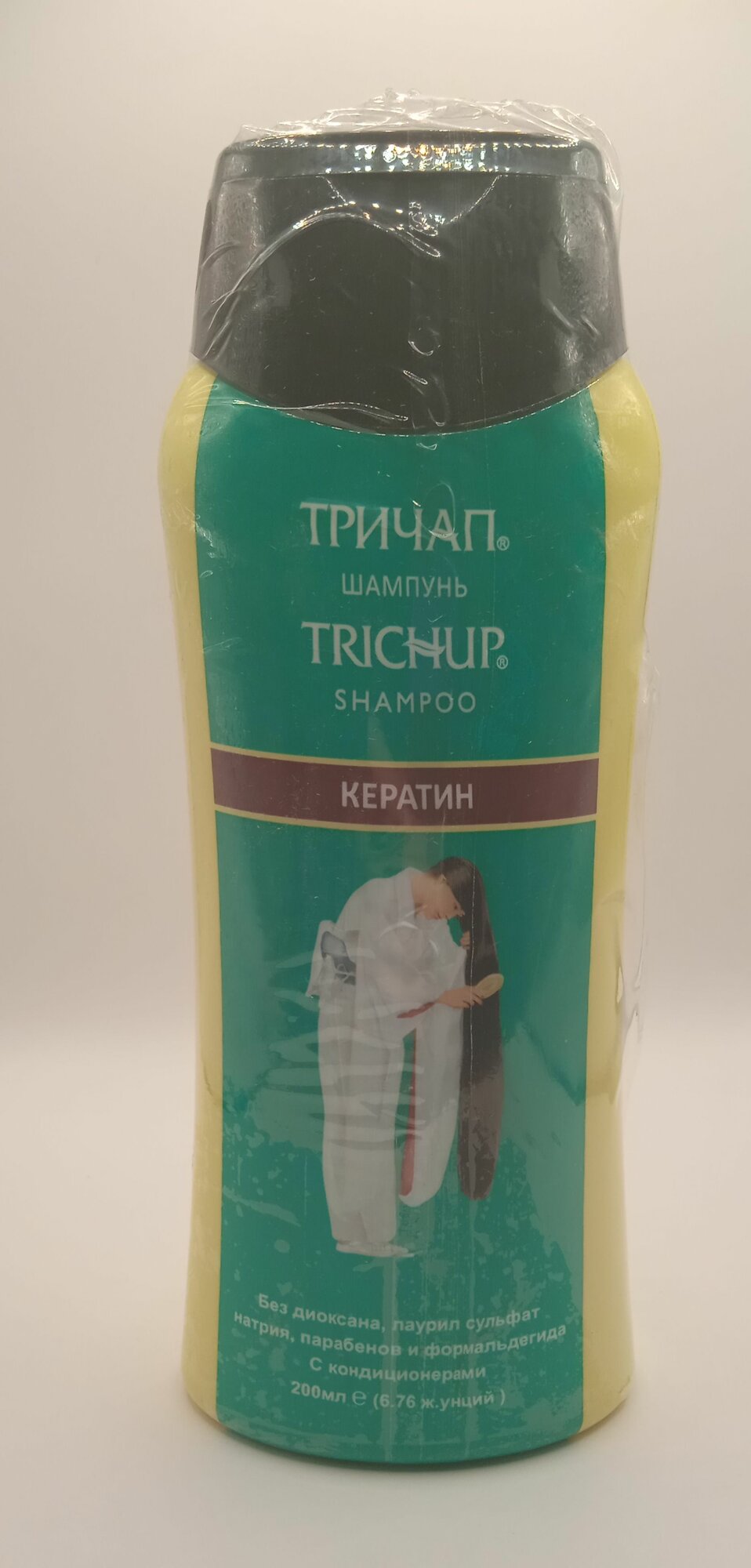 Шампунь Trichup Кератин, для всех типов волос, без искусственных красителей, 200мл