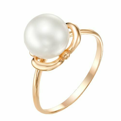 Кольцо DeFleur, красное золото, 585 проба, жемчуг, размер 16.5