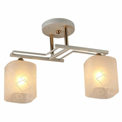 Люстра потолочная балтийский стиль tago 2xе27 60вт металл хром 8157₽