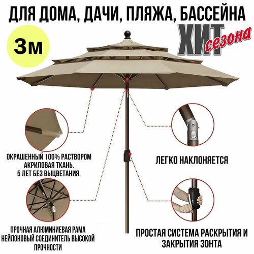 Складной защитный уличный водонепроницаемый зонт для использования на открытом воздухе 20790₽