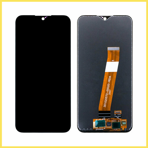 Дисплей (экран) для Samsung Galaxy A01 A015F в сборе с тачскрином Черный (Узкий коннектор) - Premium