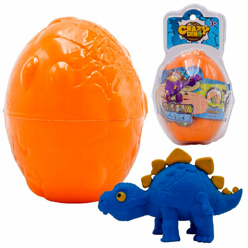 Фигурка-сюрприз динозавра в яйце Коллекционная Crack & Stretch Crazy Dino CD03 фигурка crazy dino в яйце в непрозрачной упаковке сюрприз cd03
