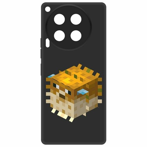 Чехол-накладка Krutoff Soft Case Minecraft-Иглобрюх для TECNO Camon 30 черный чехол накладка krutoff soft case minecraft иглобрюх для tecno camon 19 черный