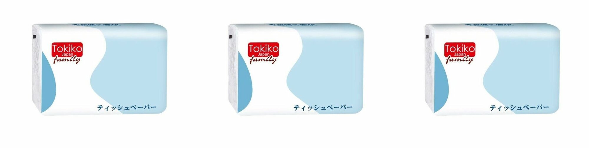 Tokiko Бумажные салфетки Japan Family 2-слойные, 250 шт, 3 уп