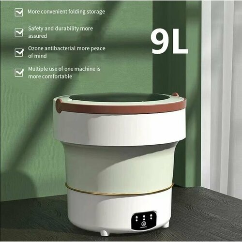 портативная складная стиральная машина с сушилкой xiaomi moyu foldable washing and drying machine white xpb08 f2g Компактная складная стиральная мини машина 9л.