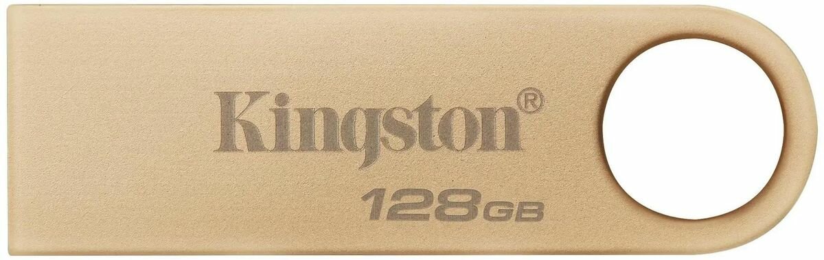 Флешка USB Kingston DataTraveler SE9 128ГБ, USB3.0, золотистый [dtse9g3/128gb]