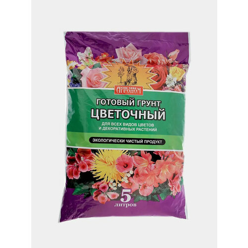 Грунт Сам себе Агроном цветочный 5 л грунт цветочный питательный 5 л