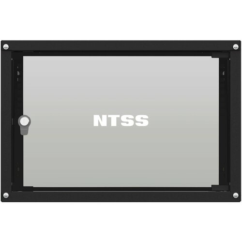Шкаф коммутационный NTSS Lime (NTSS-WL6U5545GS-BL) настенный 6U 550x450мм пер. дв. стекл несъемн. бок. пан. 30кг черный