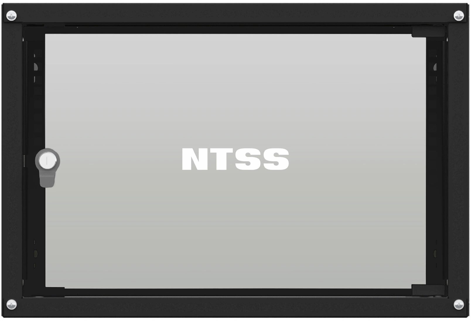 фото Шкаф коммутационный NTSS Lime (NTSS-WL6U5545GS-BL) настенный 6U 550x450мм пер. дв. стекл несъемн. бок. пан. 30кг черный