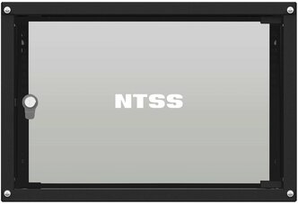 Шкаф NTSS коммутационный Lime (NTSS-WL6U5545GS-BL) настенный 6U 550x450мм пер.дв.стекл несъемн.бок.пан. 30кг черный 370мм 9.6кг 110град. 370мм