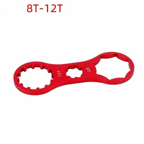 Ключ для крышки передней вилки велосипеда 8T 12T, цвет красный, 1шт. комплект инструментов для установки гарнитуры и передней вилки велосипеда