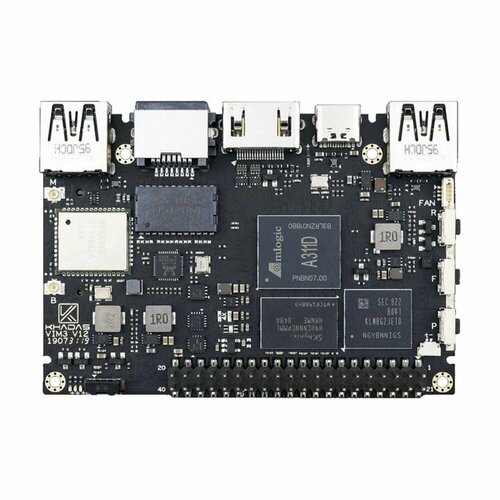 Khadas Одноплатный компьютер Khadas VIM3 Pro Amlogic A311D with 5.0 TOPS NPU, 4GB LPDDR4/X, 32GB eMMC, AP6398S VIM3 Pro vim3 sbc amlogic a311d soc support linux ubuntu debian android with 5 0 tops npu single board computer