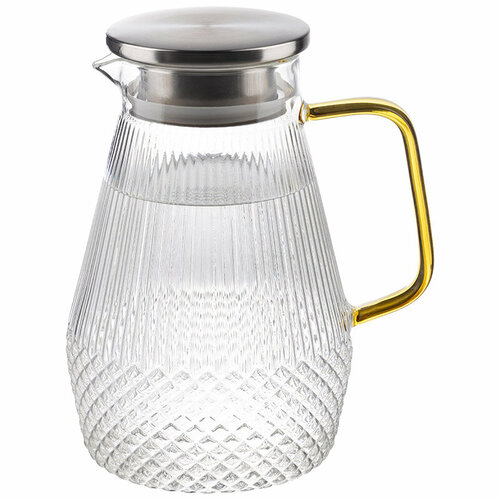 Кувшин AROMA 16 л из боросиликатного рельефного стекла с крышкой-фильтром из нерж стали цв ручка 1156₽