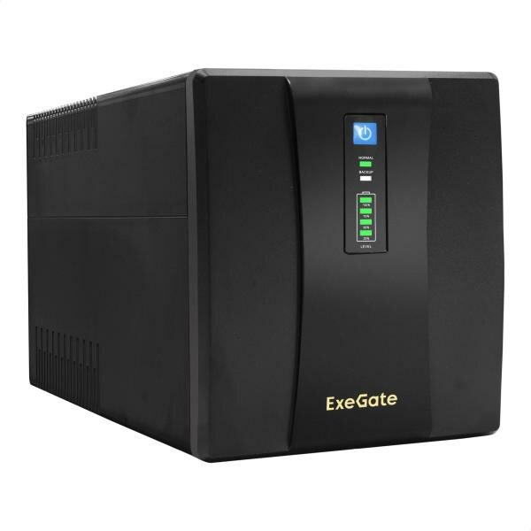 Источник бесперебойного питания Exegate SpecialPro UNB-1500. LED. AVR.4SH. USB 1500VA Черный