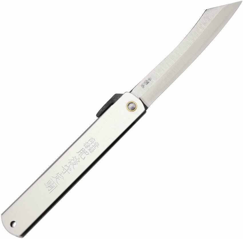 HHCWI-100Silver (8SV) Нож складной Хигоноками Nagao Kanekoma, лезвие 100мм, сталь SK 3cл, 2.2-2.8м.