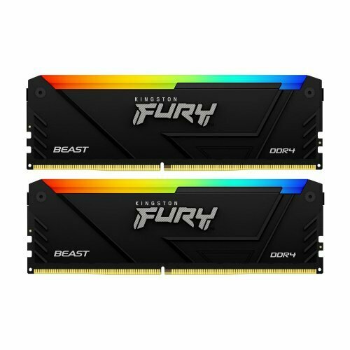 Память оперативная 64GB Kingston FURY Beast RGB KF426C16BB2AK264 2666MTc DDR4 CL16 DIMM Kit of 2 1960000₽