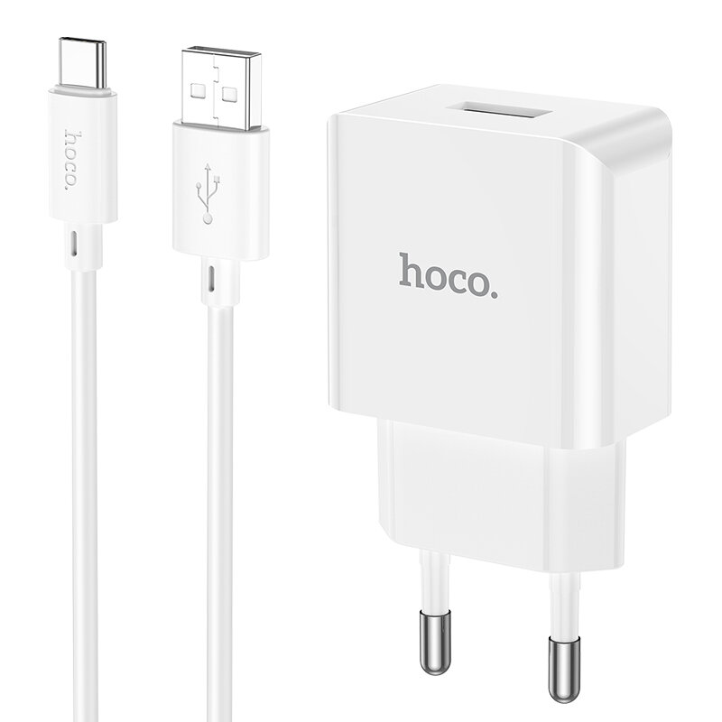 фото СЗУ, 1 USB 2.1A (C106A), HOCO, Type-C, белый
