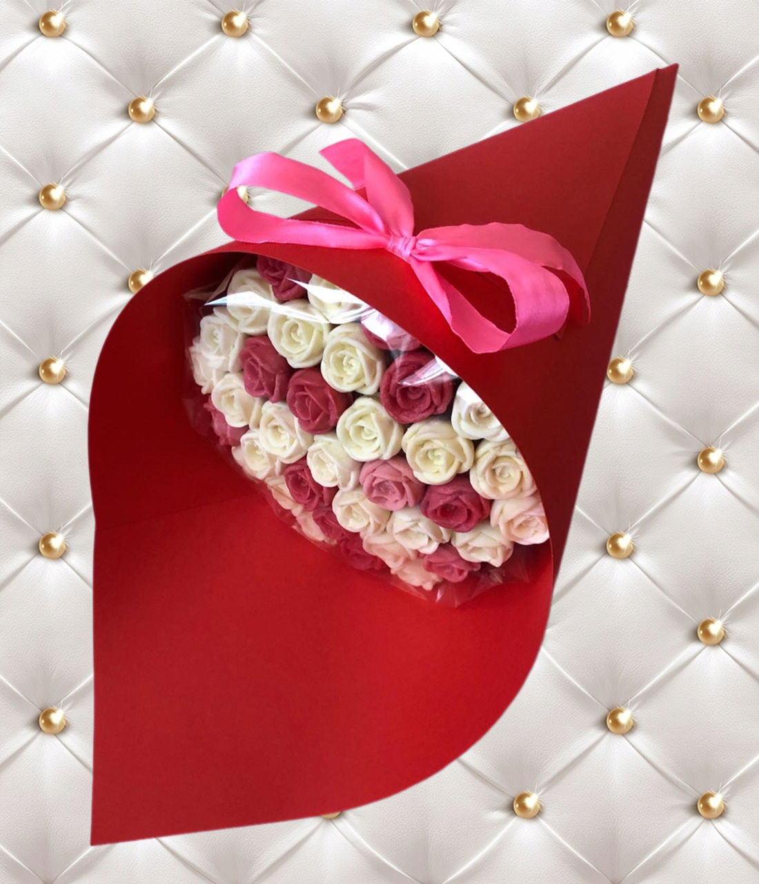 Букет ShokoTrendy "Шоколадные Розы" ручная работа 37 роз без ГМО 444 г