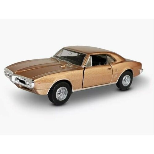 Модель машины WELLY 1:38 Pontiac Firebird 1967, пруж. мех, золото машинка welly 1967 pontiac firebird серый модель машины 1 38 с пружинным механизмом