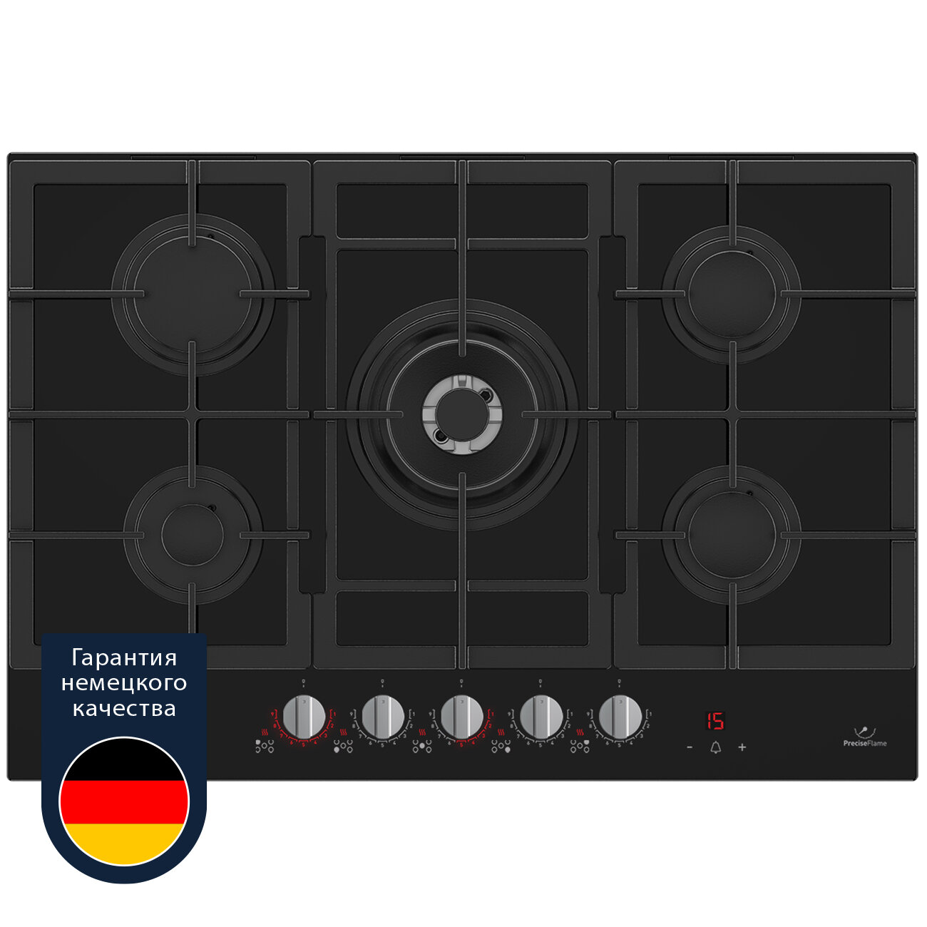 Газовая варочная поверхность Grundig GIGL 7265250 T, 75 см, черный