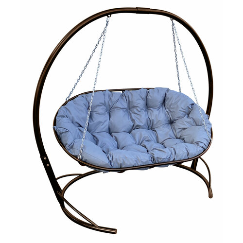 Подвесной диван M-group мамасан коричневый каркас серая подушка 23595₽